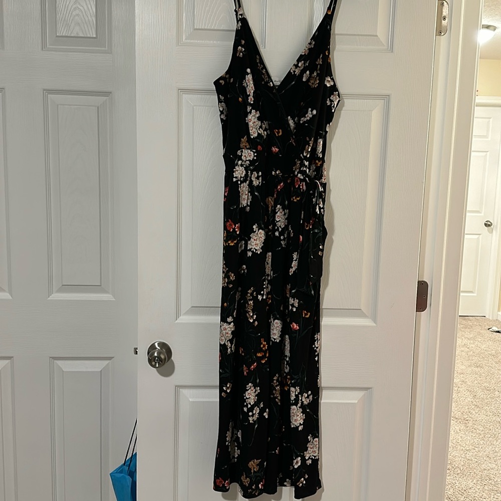 Black Floral Romper